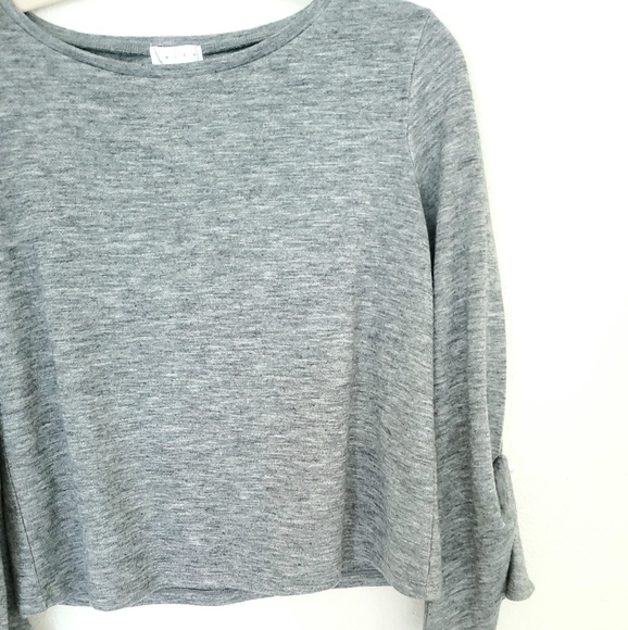 Leith Grey Pearl Bell Sleeve Sweater - Picture 3 of 8